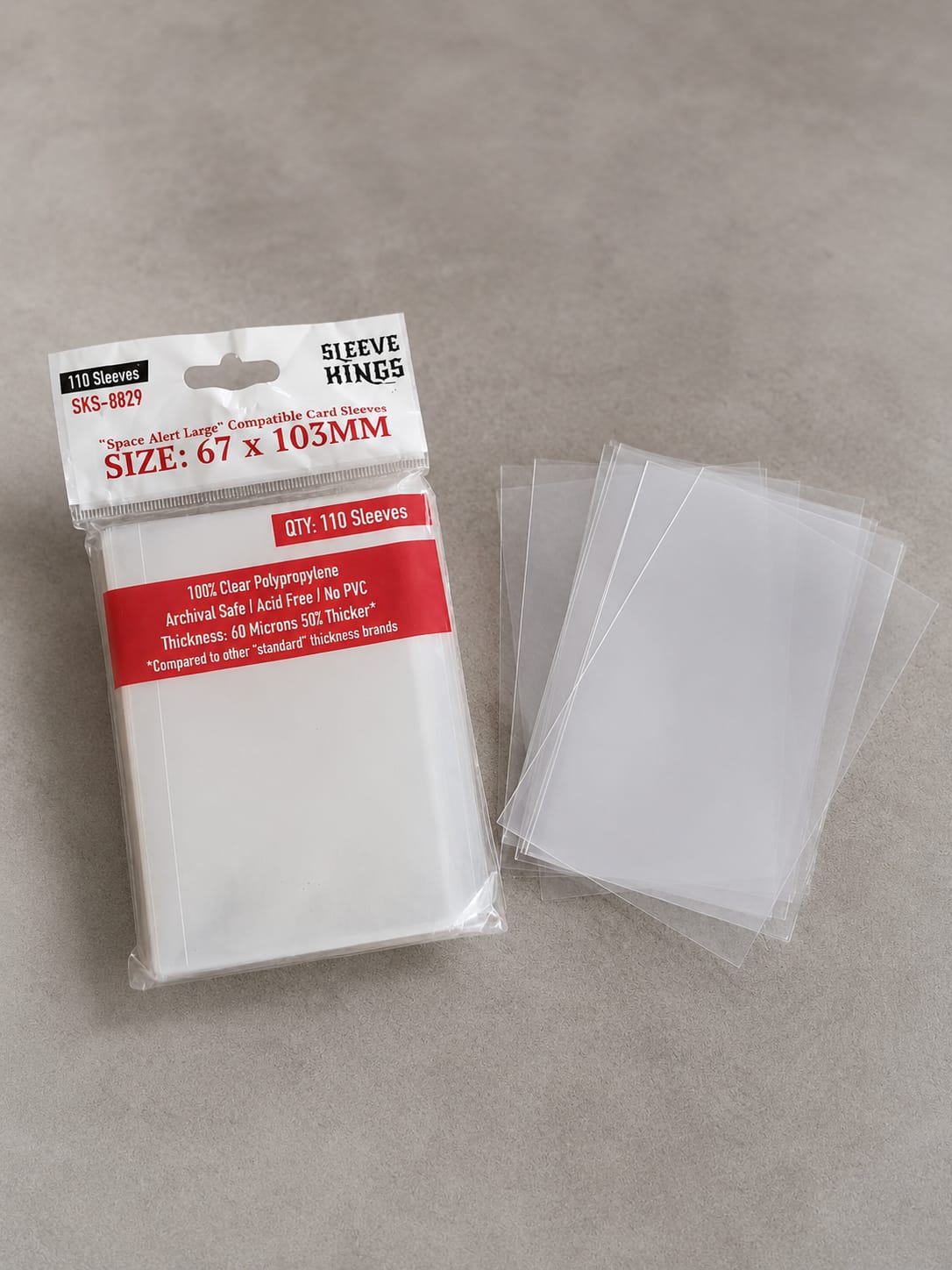 Sleeve Kings: Space Alert Large Compatible Sleeves 67mm x 103mm (110)